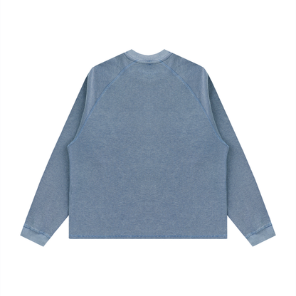 BLNDSPOT Vintage Wash Waffle Knit Crewneck