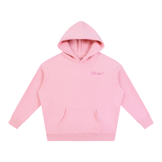 Pink Oversize Fleeced Hoodie