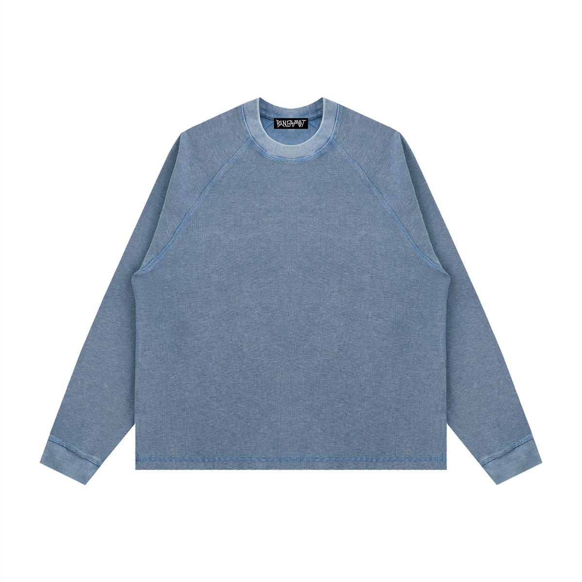 BLNDSPOT Vintage Wash Waffle Knit Crewneck