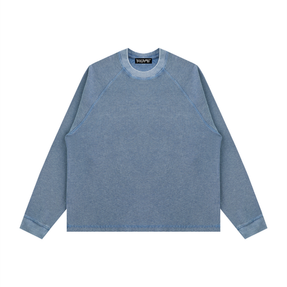 BLNDSPOT Vintage Wash Waffle Knit Crewneck