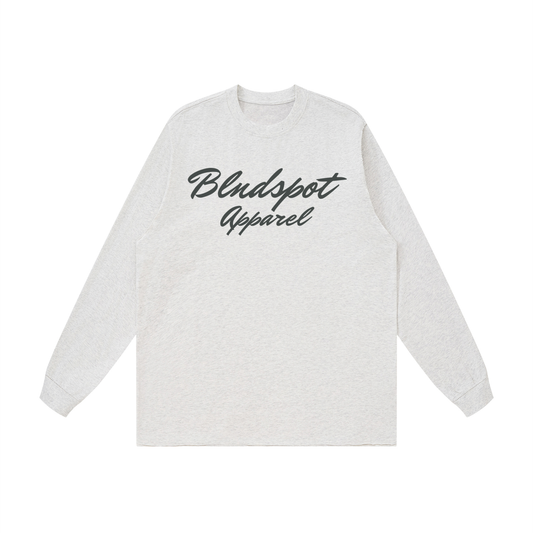 Grey Raw Hem Long-Sleeve T-Shirt