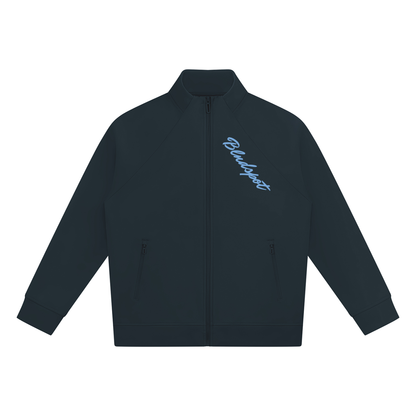 Navy Stand Collar Jacket