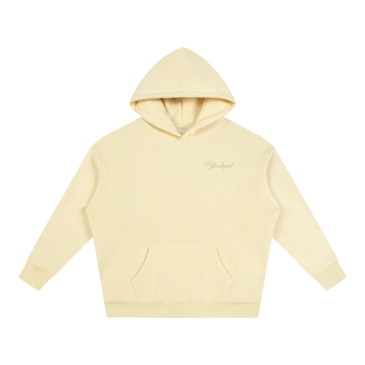 Cream Oversize Fleeced Hoodie