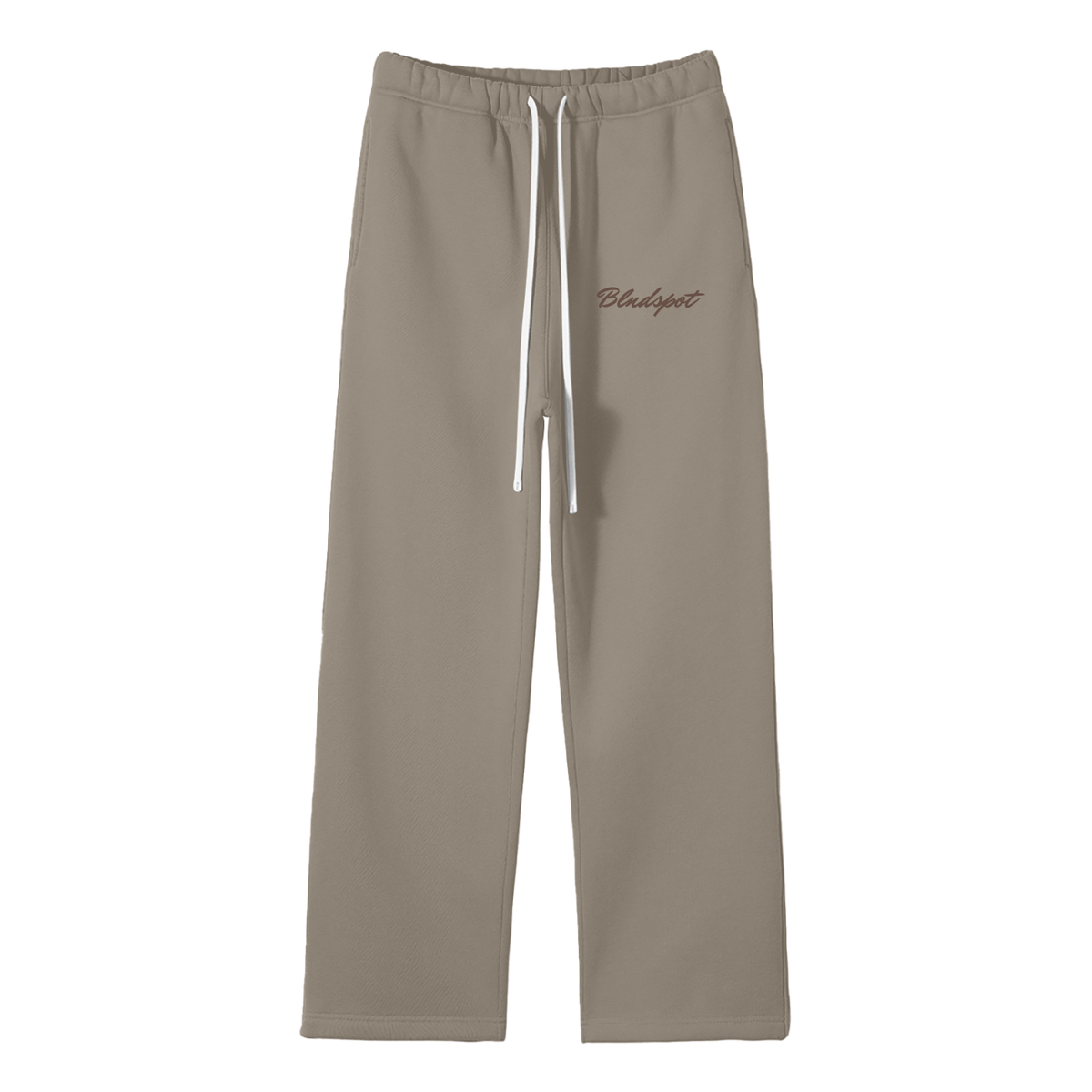 Grey Coffee Straight-Leg Sweatpants