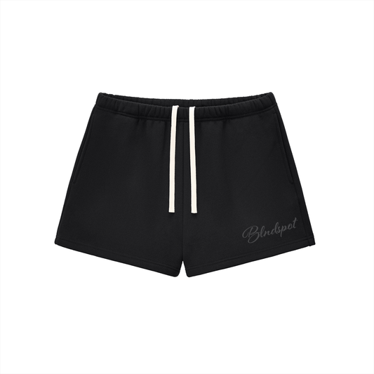 Black Essential Fleece Drawstring Shorts