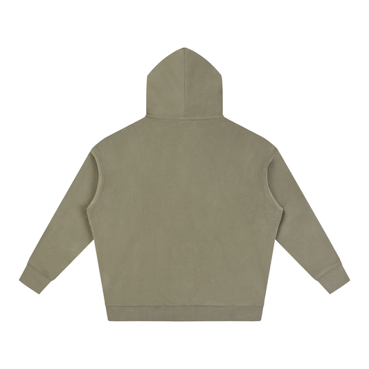Grey Coffee Oversized Fleece Hoodie