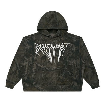 BLNDSPOT Distorted Tree Camo Waffle Knit Hoodie