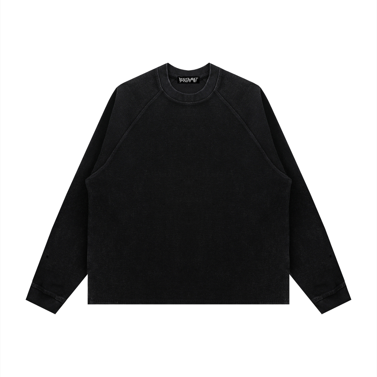 BLNDSPOT Vintage Wash Waffle Knit Crewneck