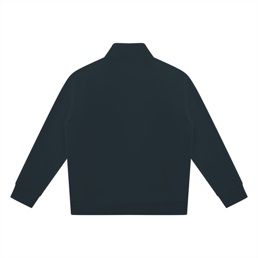 Navy Stand Collar Jacket
