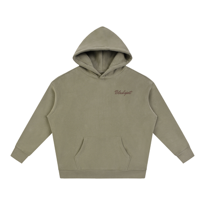 Grey Coffee Oversized Fleece Hoodie