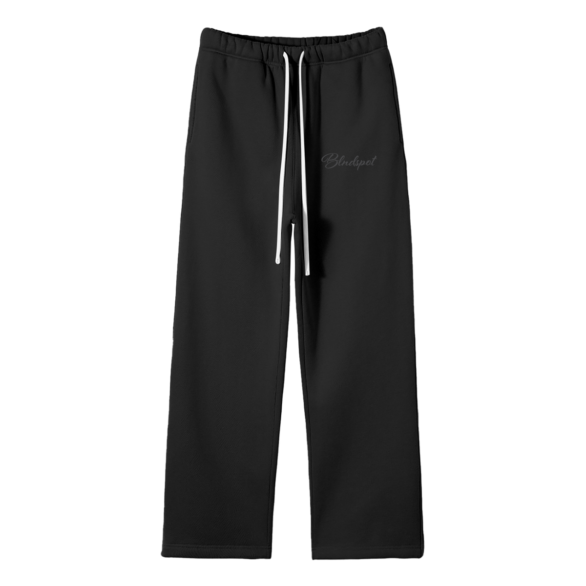 Black Straight-Leg Sweatpants